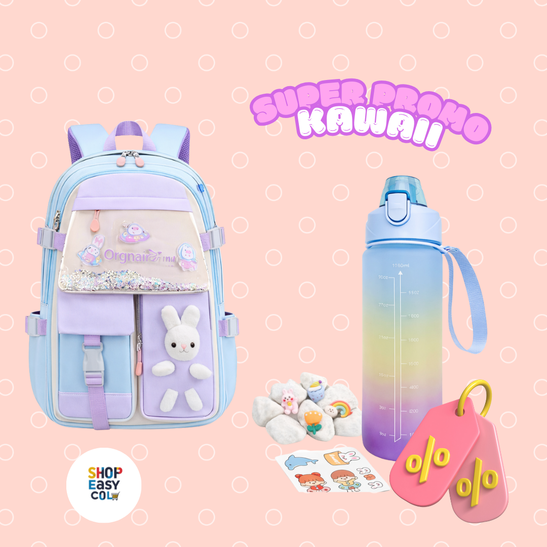 MegaKit Escolar Kwaii Todo-En-Uno ¡LLEVA GRATIS: "GUÍA PARA ORGANIZACIÓN ESCOLAR PARA ESTUDIANTES"!