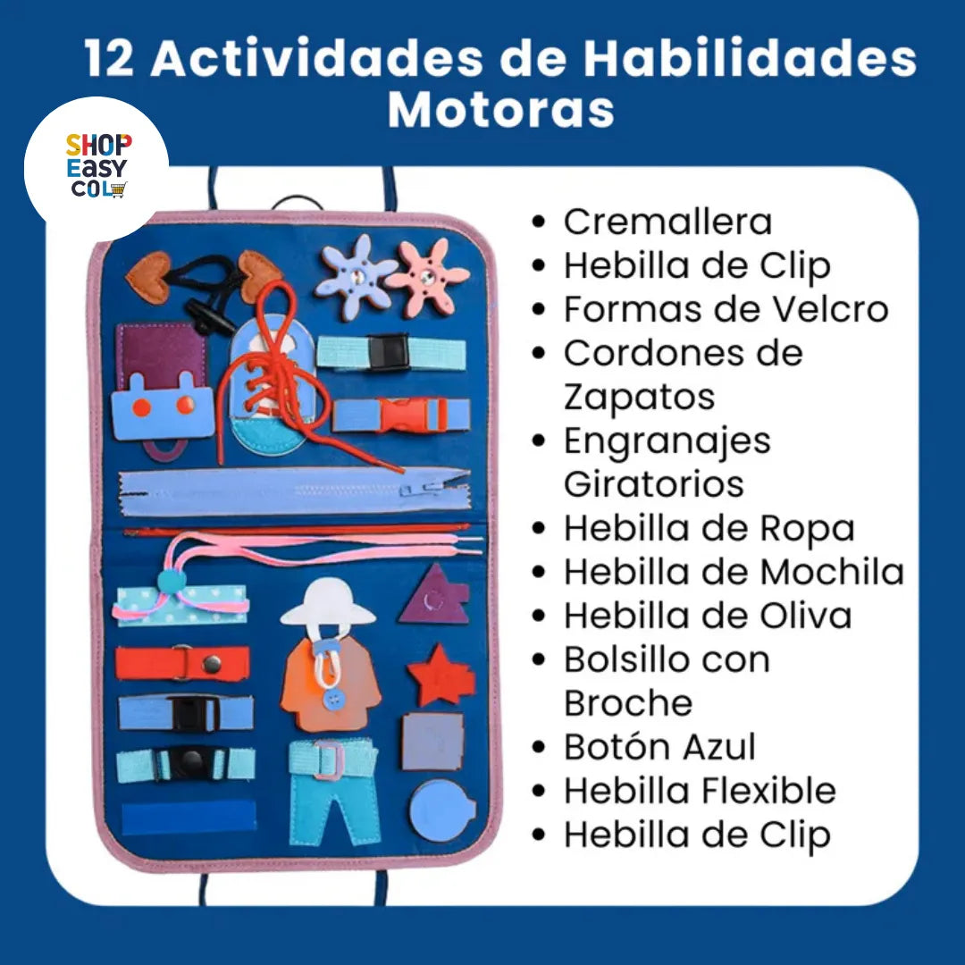 BusyBoard Espacial Montessori™ Maleta Sensorial Montessori ¡GRATIS TABLERO DIGITAL RUTINAS DIARIAS MONTESSORI EN CASA!