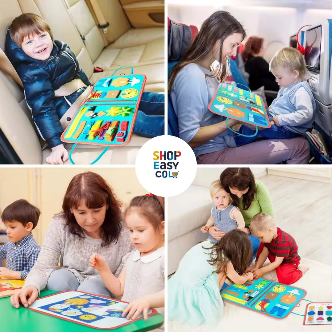 BusyBoard Espacial Montessori™ Maleta Sensorial Montessori ¡GRATIS TABLERO DIGITAL RUTINAS DIARIAS MONTESSORI EN CASA!