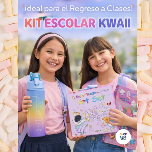 MegaKit Escolar Kwaii Todo-En-Uno ¡LLEVA GRATIS: "GUÍA PARA ORGANIZACIÓN ESCOLAR PARA ESTUDIANTES"!