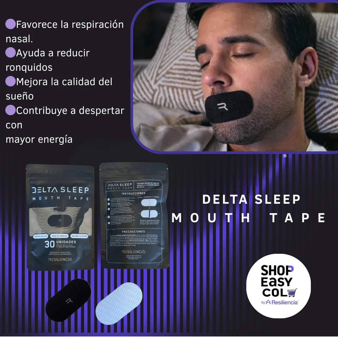 Método 360° Sueño Profundo™ – Sistema Avanzado de Respiración Nocturna (Mouth Tape + Max Air Nasal Strips)