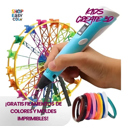 KidsCreate 3D Kit Para Creaciones En 3D ¡GRATIS MOLDES IMPRIMIBLES PARA HACER FANTASTICAS FIGURAS EN 3D!