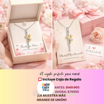 Unión Eterna™ Collar Mama e Hijo Abrazo Amor Infinito