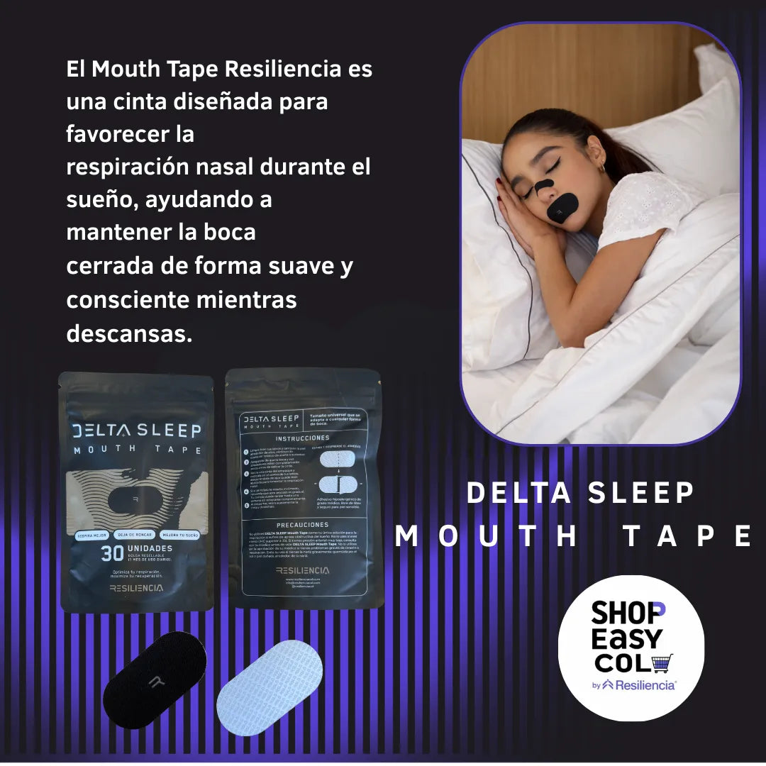 Método 360° Sueño Profundo™ – Sistema Avanzado de Respiración Nocturna (Mouth Tape + Max Air Nasal Strips)
