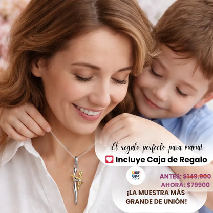 Unión Eterna™ Collar Mama e Hijo Abrazo Amor Infinito