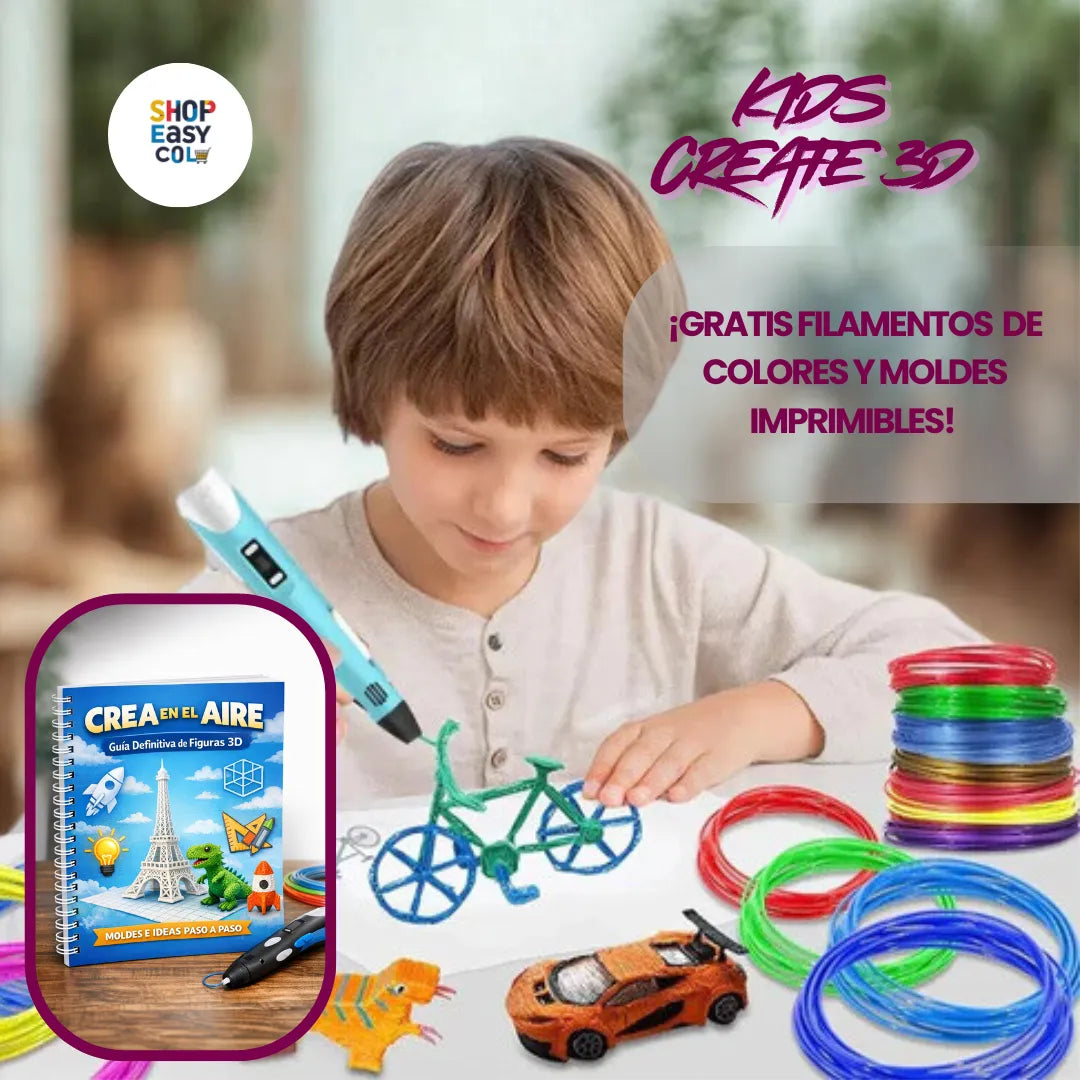 KidsCreate 3D Kit Para Creaciones En 3D ¡GRATIS MOLDES IMPRIMIBLES PARA HACER FANTASTICAS FIGURAS EN 3D!