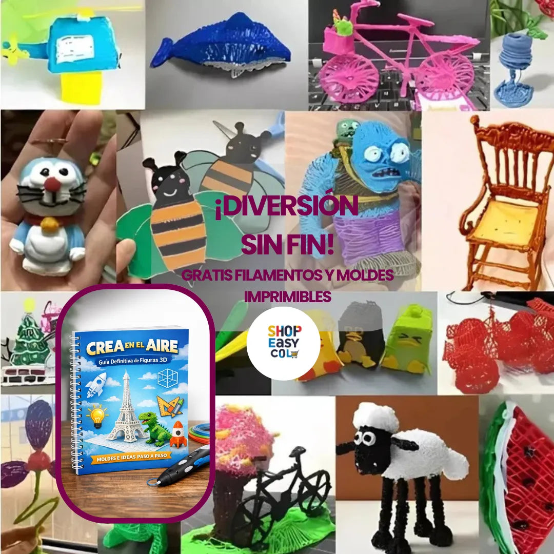 KidsCreate 3D Kit Para Creaciones En 3D ¡GRATIS MOLDES IMPRIMIBLES PARA HACER FANTASTICAS FIGURAS EN 3D!