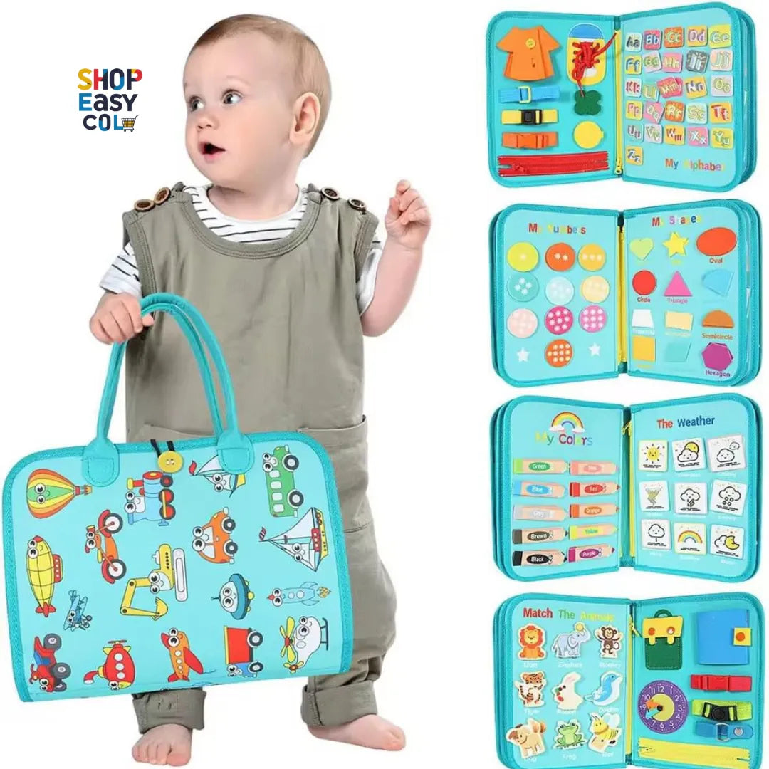 BusyBoard Espacial Montessori™ Maleta Sensorial Montessori ¡GRATIS TABLERO DIGITAL RUTINAS DIARIAS MONTESSORI EN CASA!