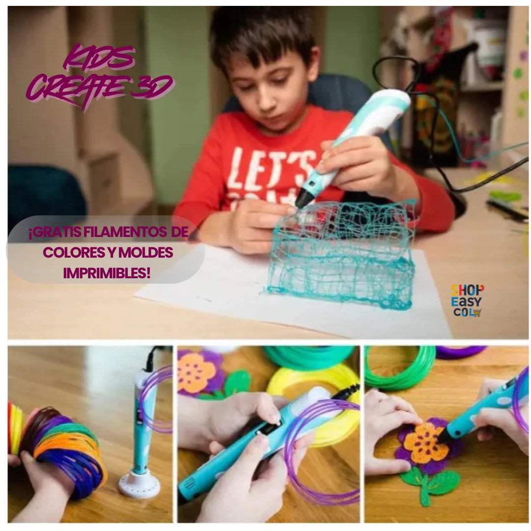 KidsCreate 3D Kit Para Creaciones En 3D ¡GRATIS MOLDES IMPRIMIBLES PARA HACER FANTASTICAS FIGURAS EN 3D!