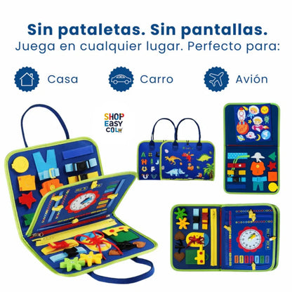 BusyBoard Espacial Montessori™ Maleta Sensorial Montessori ¡GRATIS TABLERO DIGITAL RUTINAS DIARIAS MONTESSORI EN CASA!