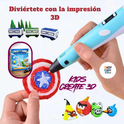 KidsCreate 3D Kit Para Creaciones En 3D ¡GRATIS MOLDES IMPRIMIBLES PARA HACER FANTASTICAS FIGURAS EN 3D!