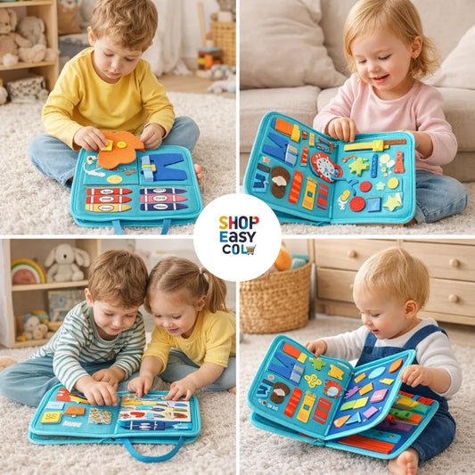 BusyBoard Espacial Montessori™ Maleta Sensorial Montessori ¡GRATIS TABLERO DIGITAL RUTINAS DIARIAS MONTESSORI EN CASA!