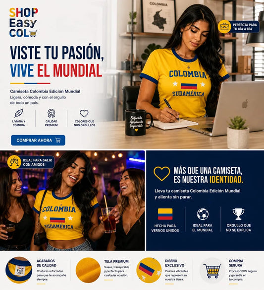 Fiebre Amarilla Crop™ Tshirt Selección Colombia Mujer